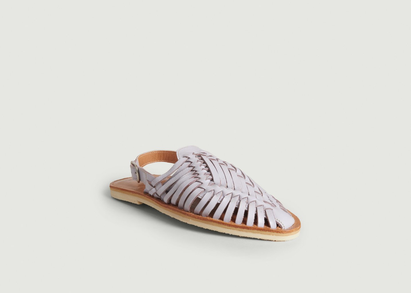 l'exception Sandales Luisa en cuir de vachette Lilas Mapache
