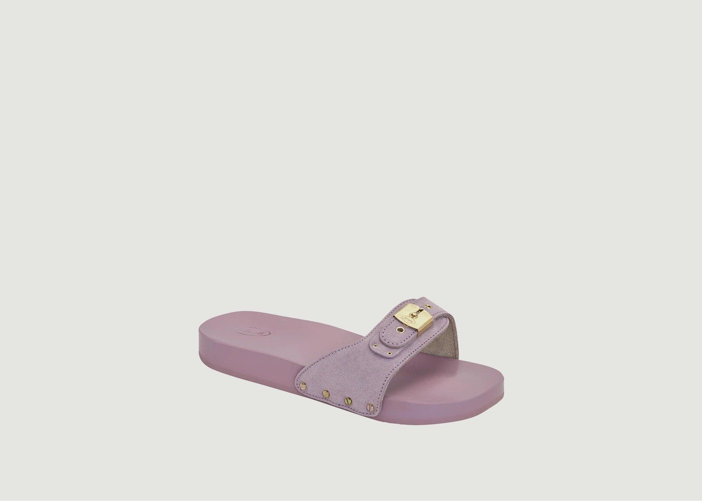 L'exception Sandales Pescura En Bois Et Cuir Lilas Scholl