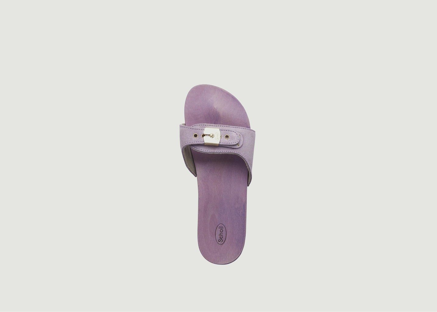 L'exception Sandales Pescura En Bois Et Cuir Lilas Scholl