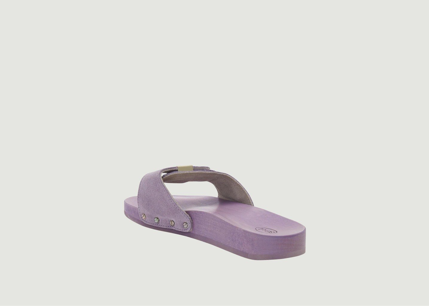 L'exception Sandales Pescura En Bois Et Cuir Lilas Scholl