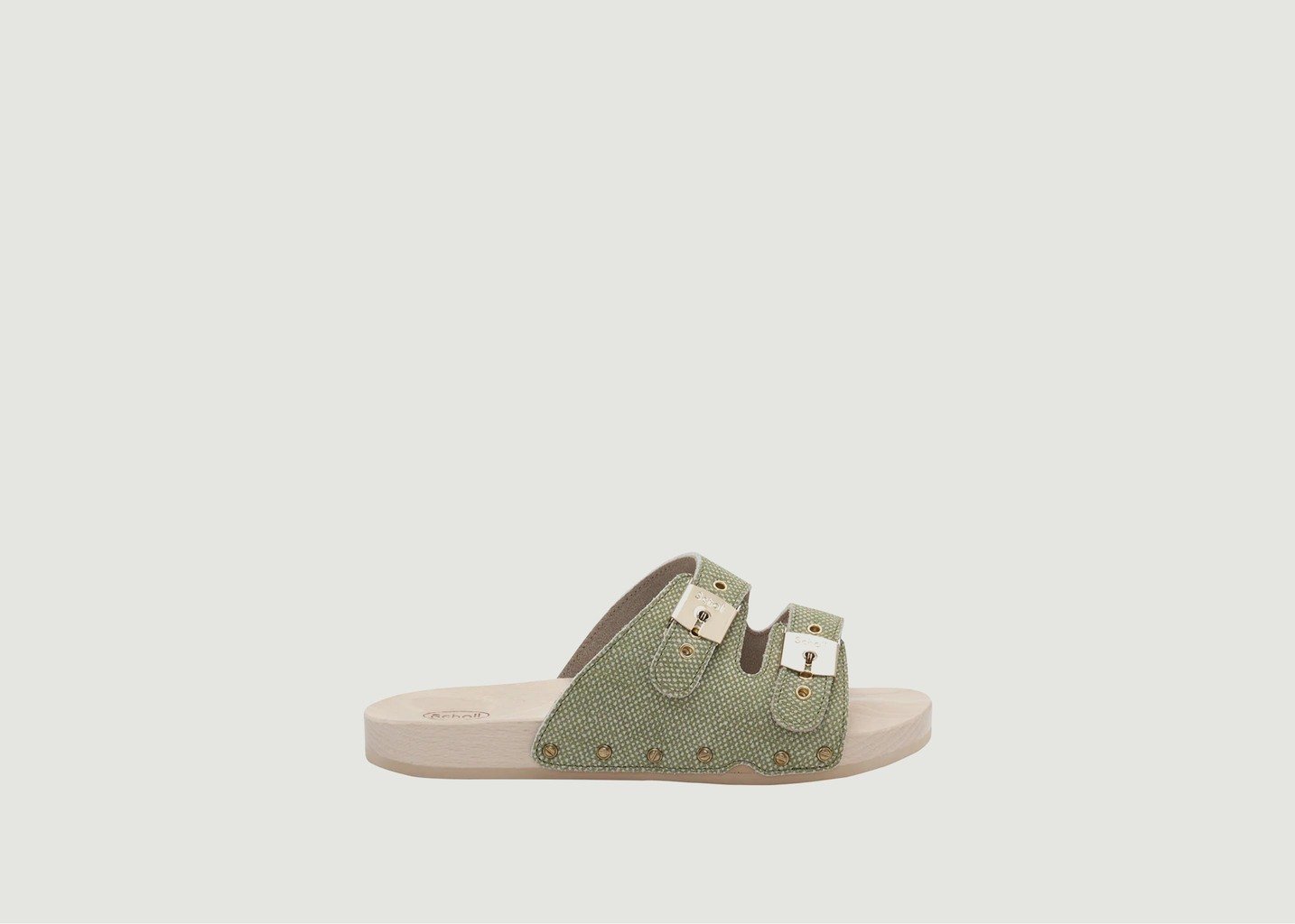l'exception Sandales Pescura en cuir et bois Vert Scholl