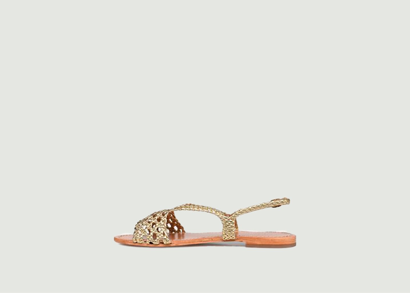 L'exception Sandales Plates Prevert Nappa Or Petite Mendigote Paris