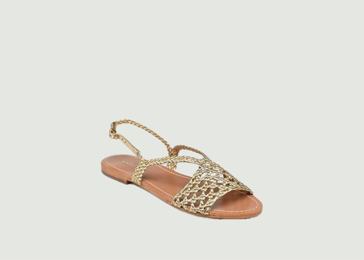l'exception Sandales plates Prevert Nappa Or Petite Mendigote Paris