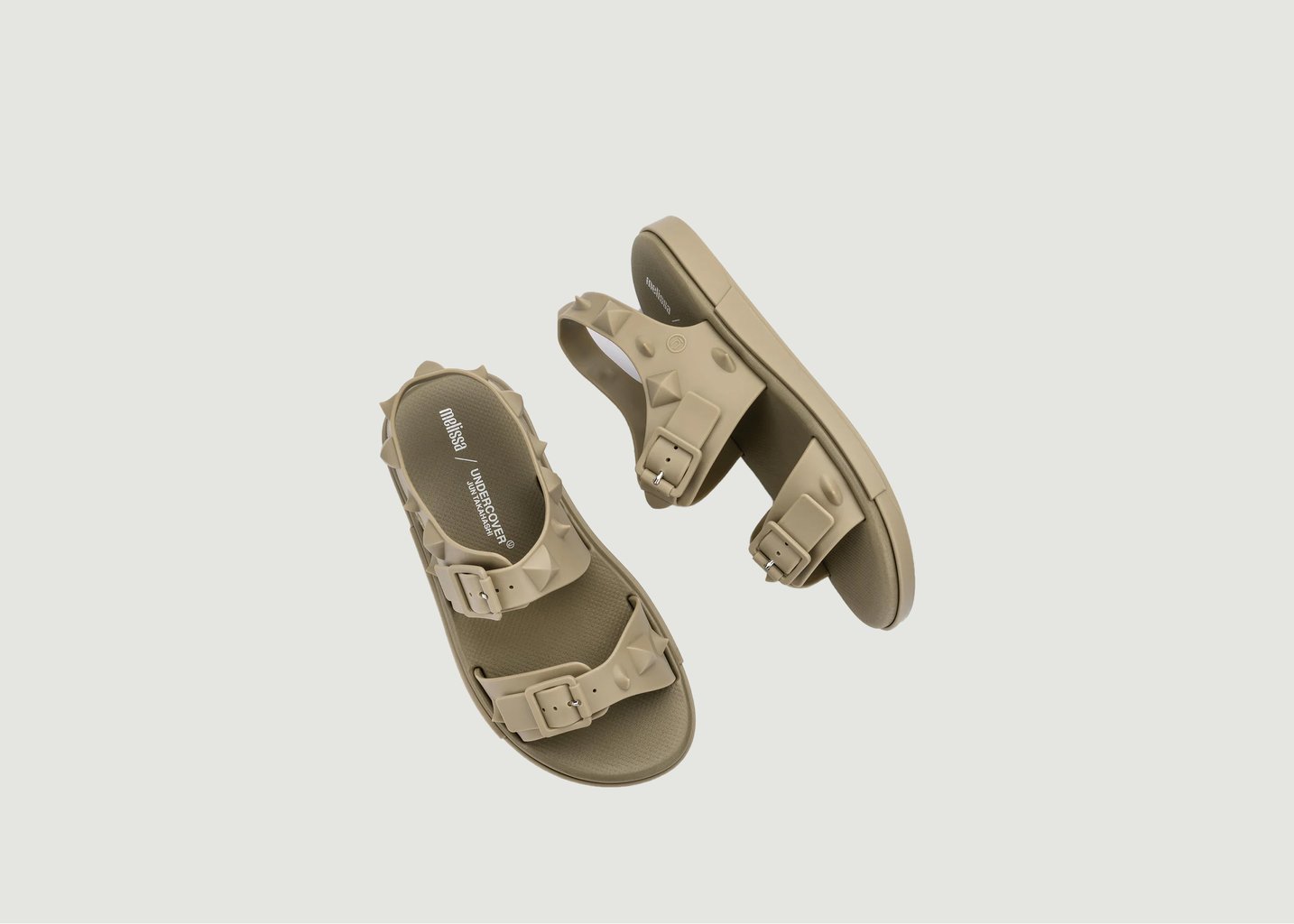 L'exception Sandales Plates Spike Melissa X Undercover Beige Melissa