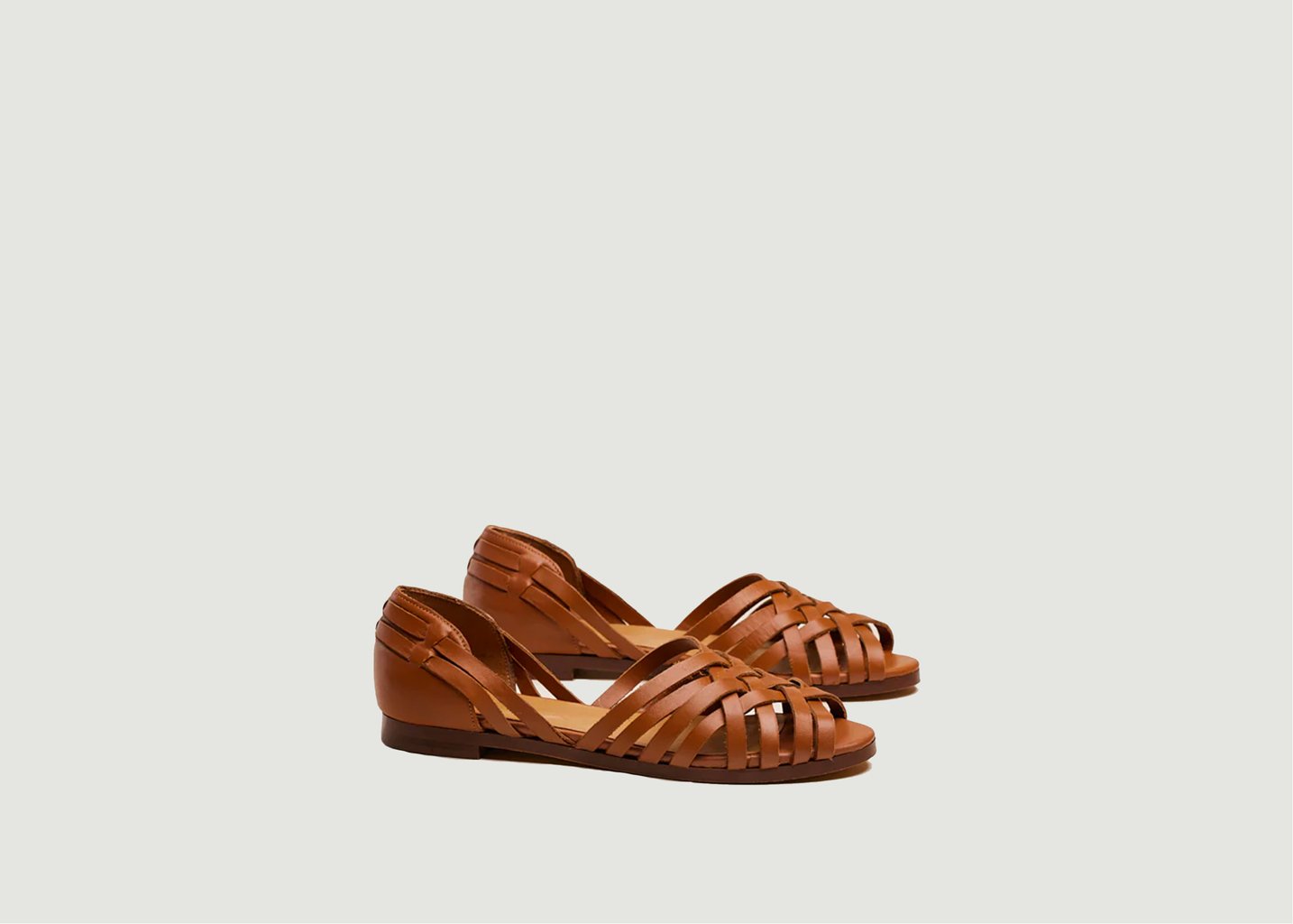 l'exception Sandales Roxanne Cognac Odaje ex M.Moustache