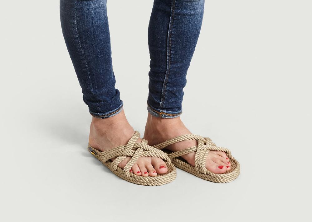 l'exception Sandales Slip On Beige Nomadic State of mind