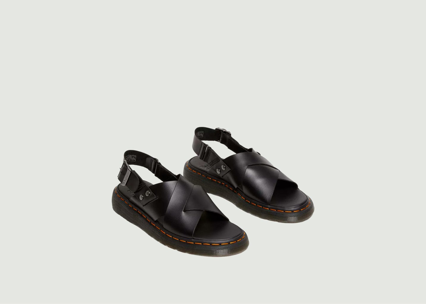 L'exception Sandales Zane Cross Strap Noir Dr. Martens