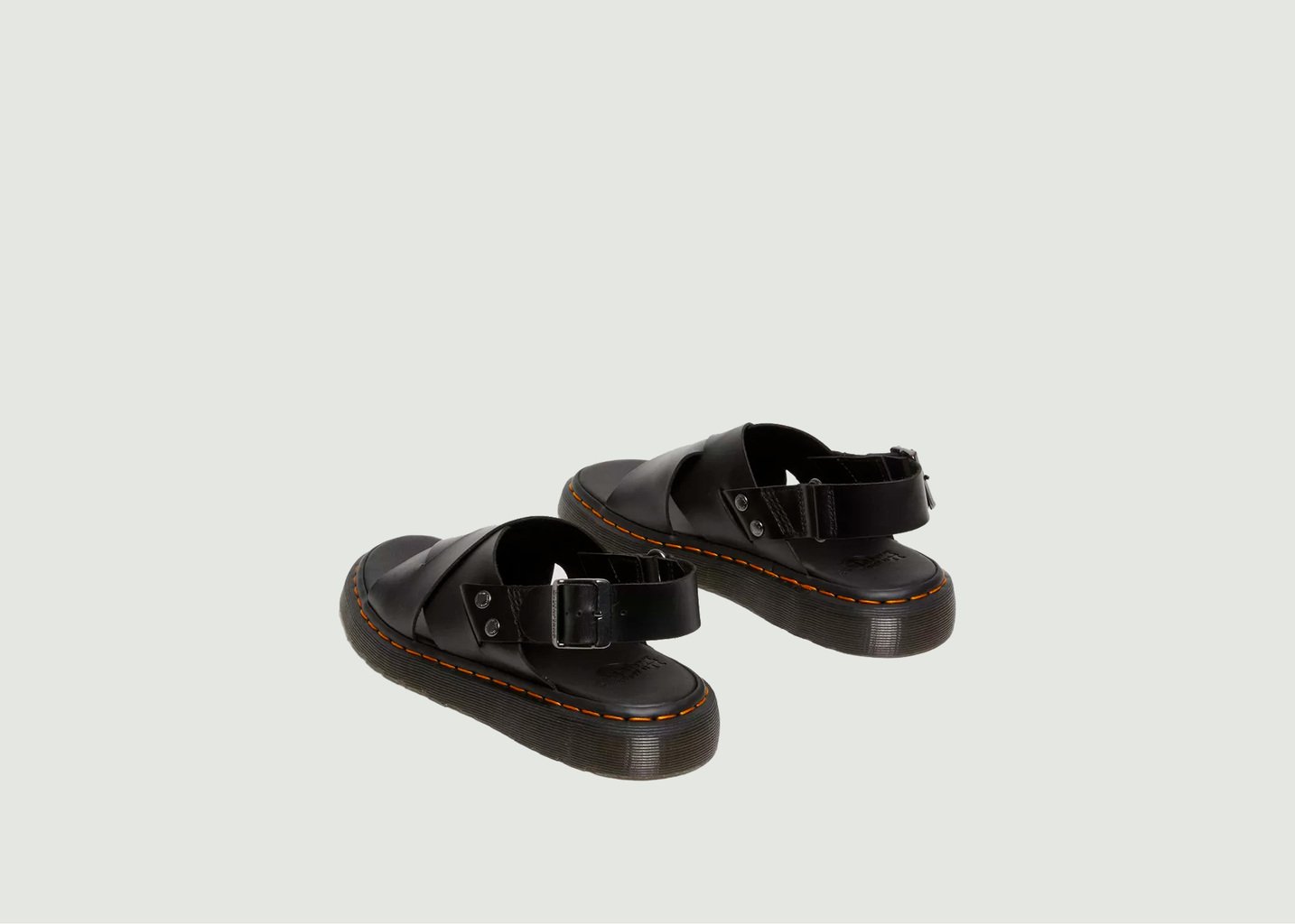 L'exception Sandales Zane Cross Strap Noir Dr. Martens