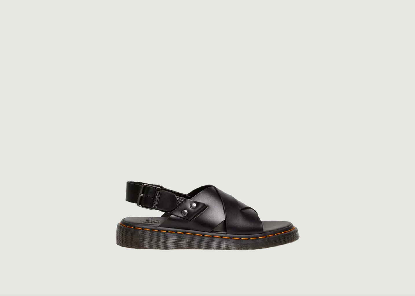l'exception Sandales Zane Cross Strap Noir Dr. Martens