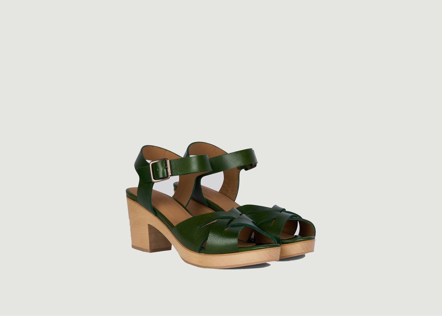 L'exception Sandales Zita Vert Foncé Anthology Paris