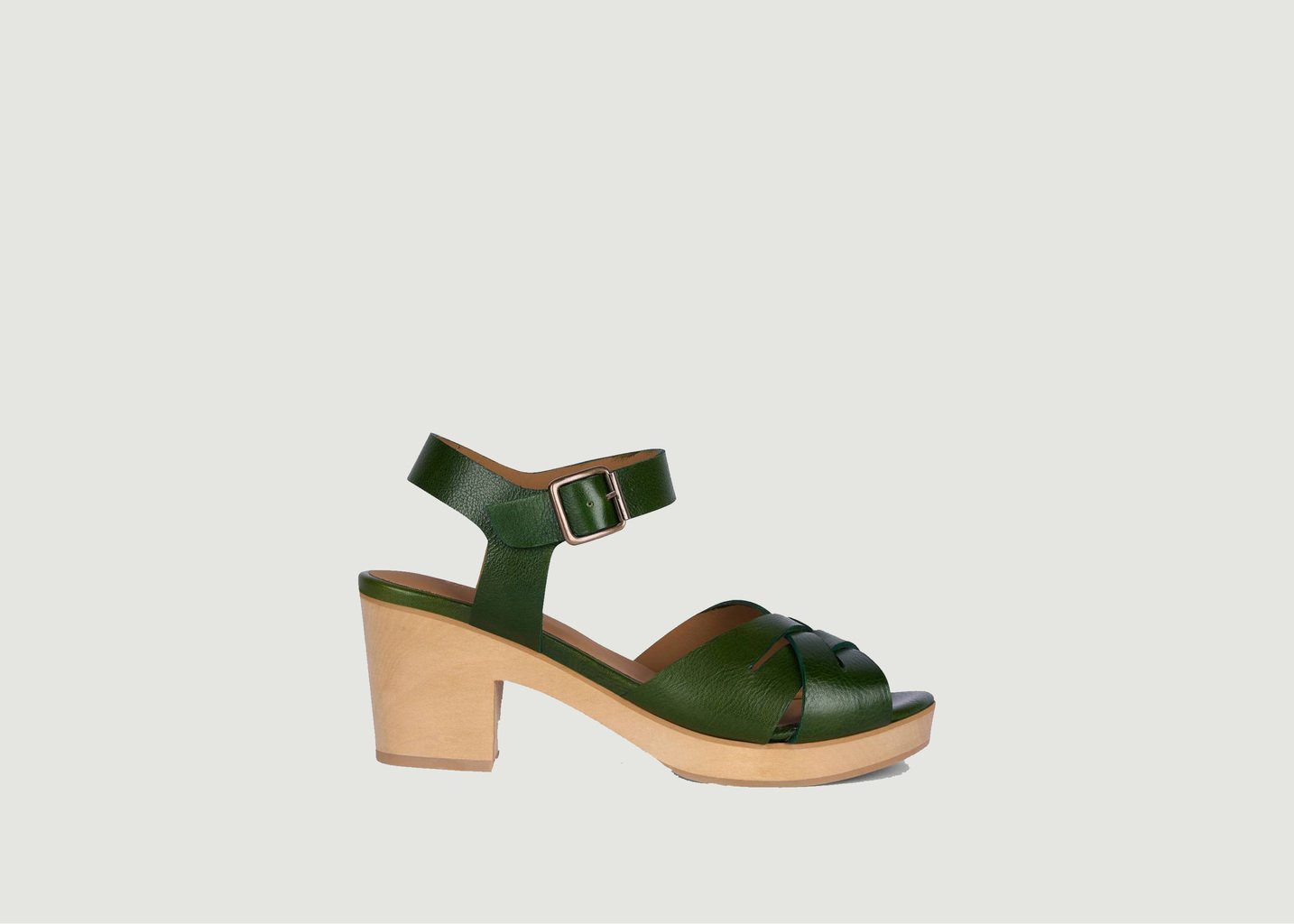 l'exception Sandales Zita Vert Foncé Anthology Paris