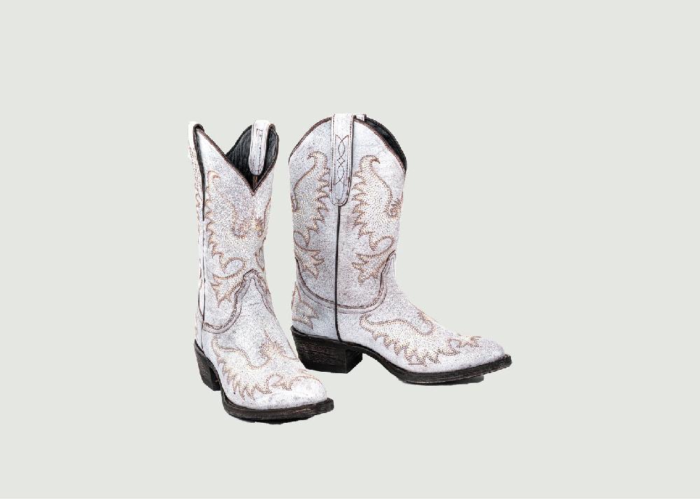 L'exception Santiags Chiquita 10 Indian Tobacco Blanc Mexicana