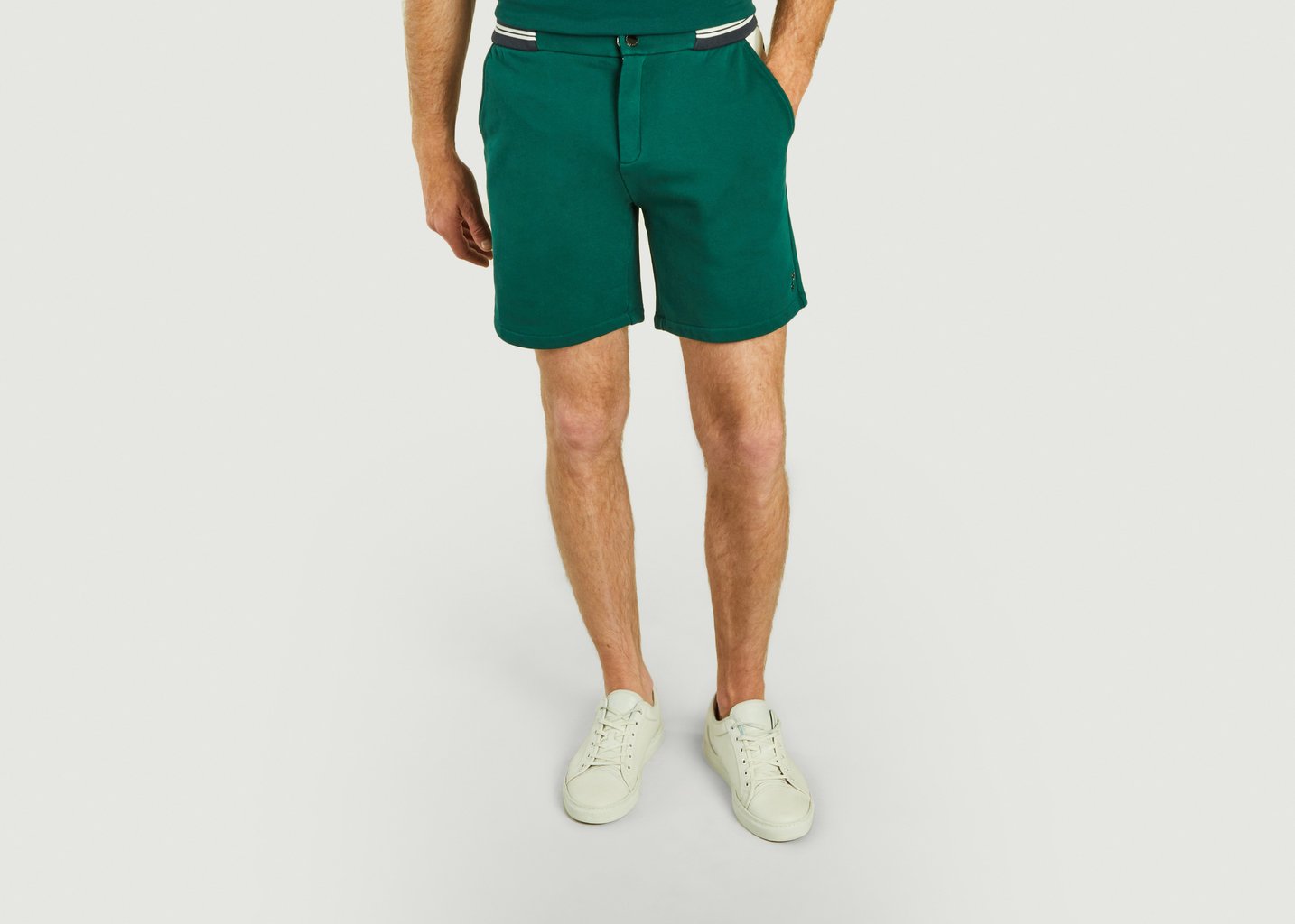 l'exception Short ajusté en coton bio Vert Ron Dorff
