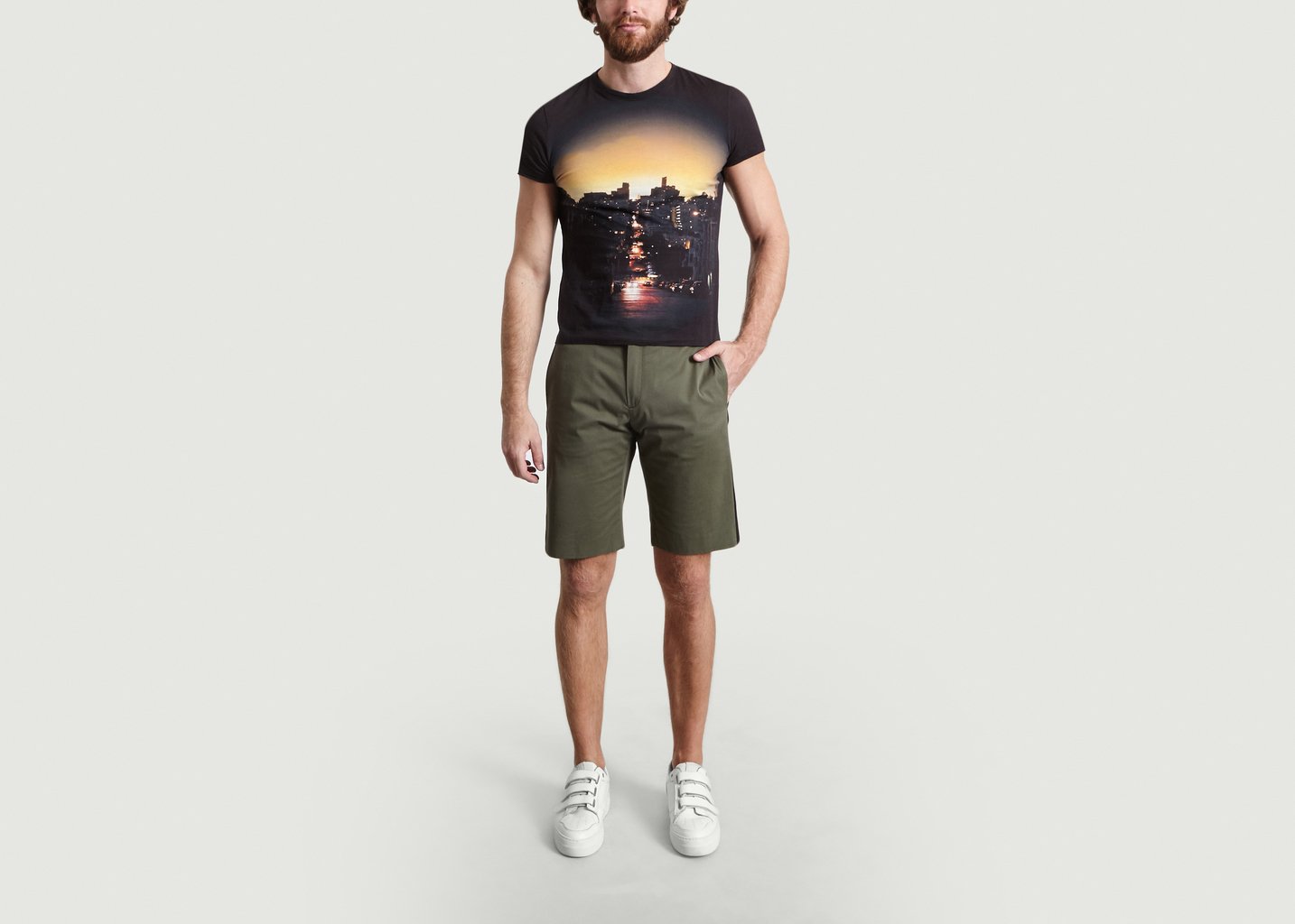 L'exception Short Bandes Contrastantes Côté Vert M.X Maxime Simoëns