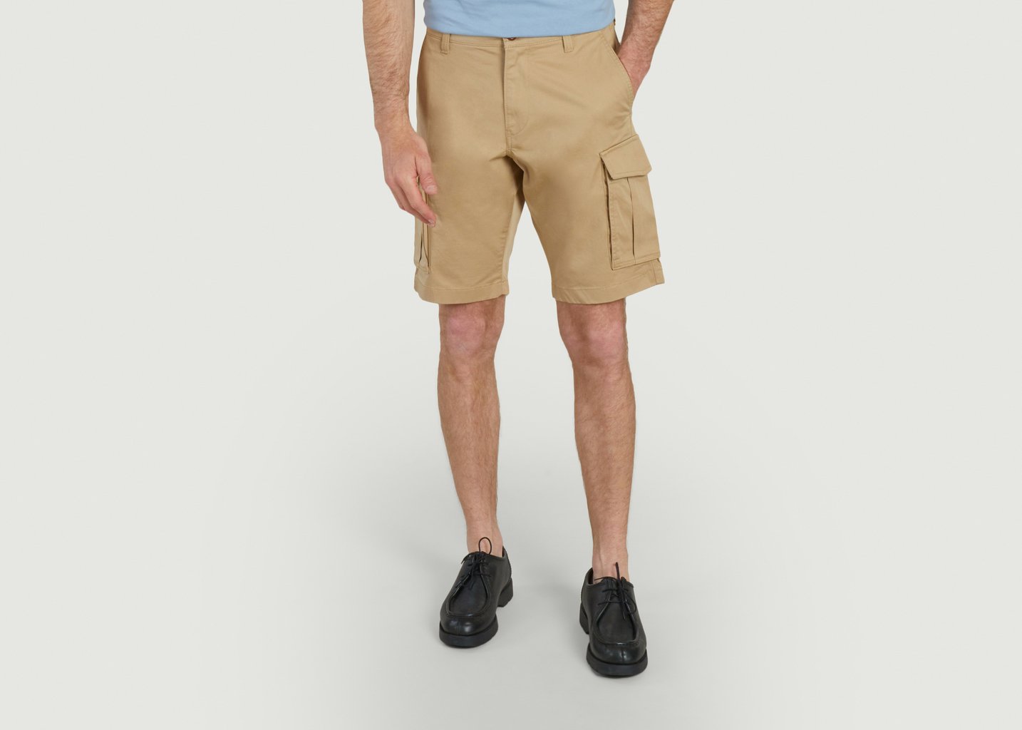 L'exception Short Cargo Décontracté En Sergé Khaki Gant