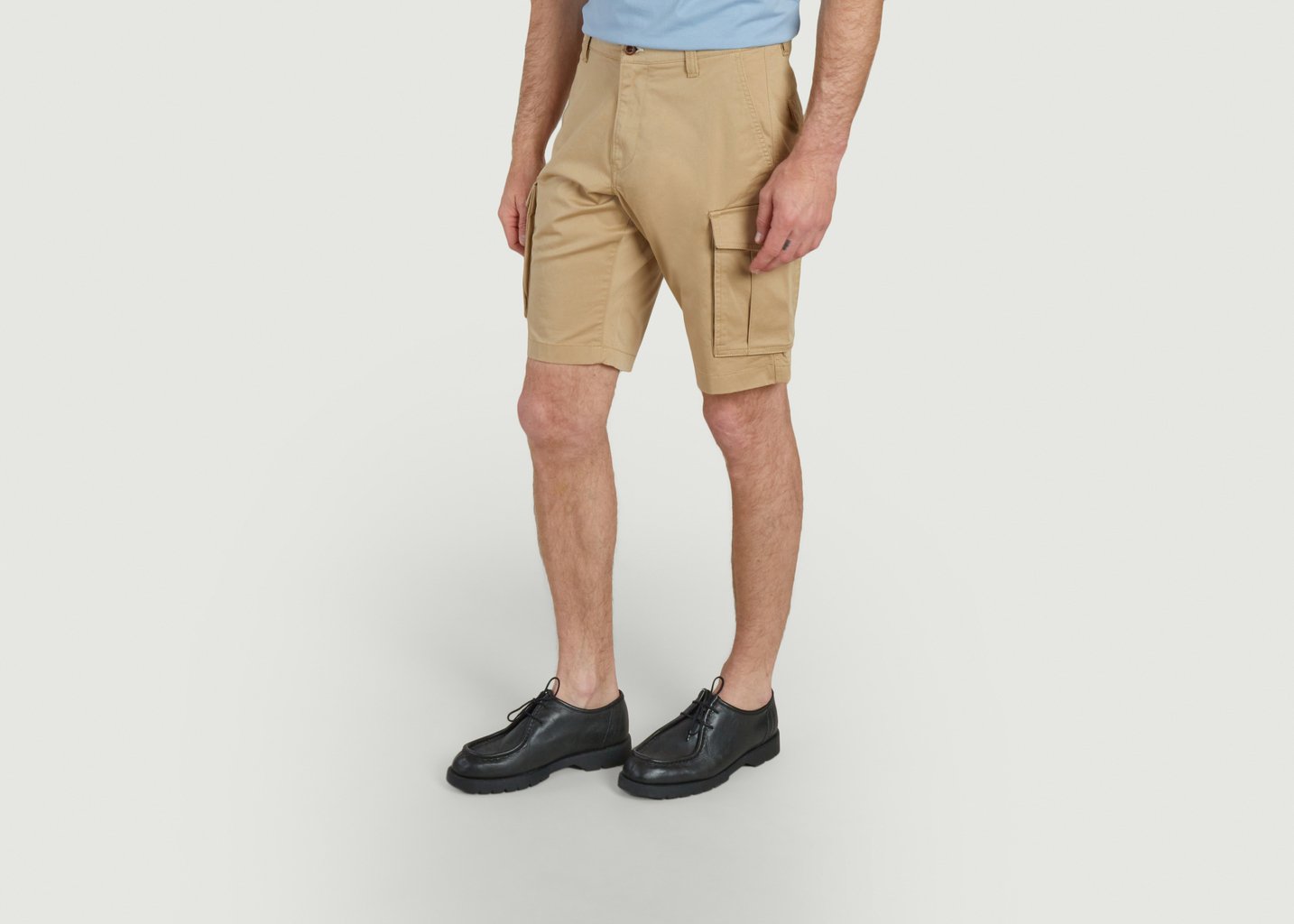 L'exception Short Cargo Décontracté En Sergé Khaki Gant