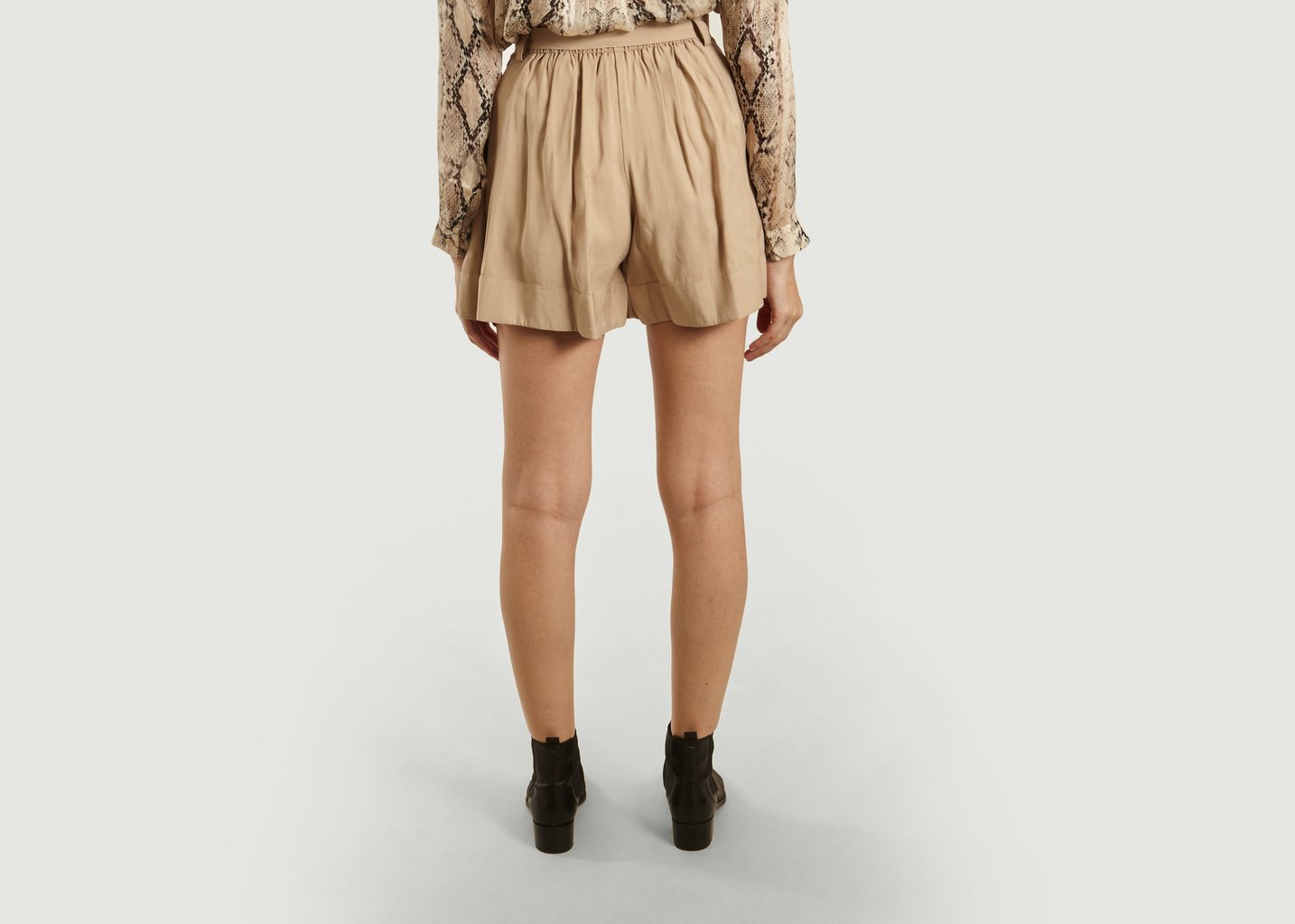 L'exception Short Ceinturé Taille Haute Beryl Beige Suncoo