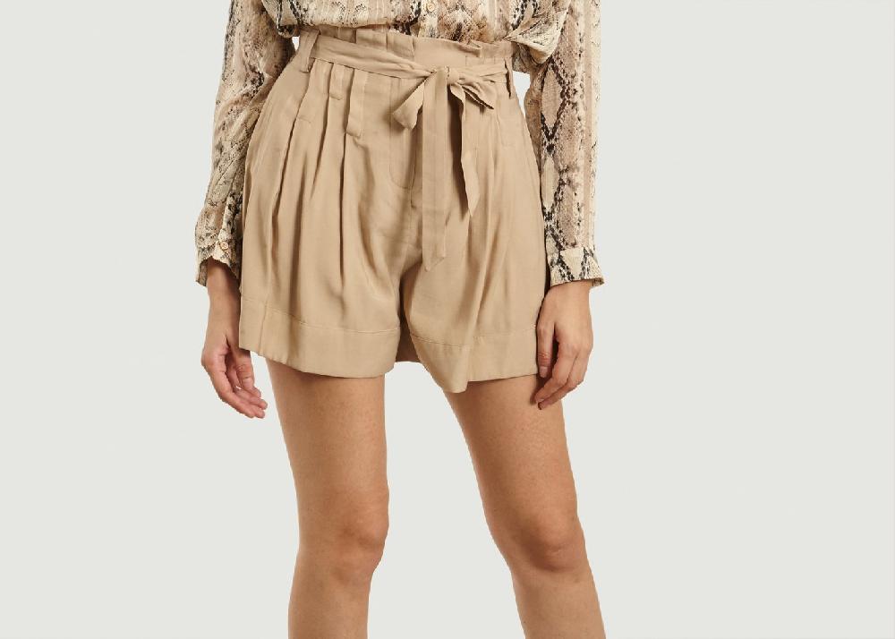 l'exception Short ceinturé taille haute Beryl Beige Suncoo