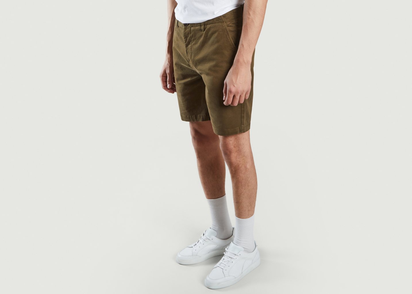 L'exception Short Chino 5 Poches Khaki Cuisse De Grenouille