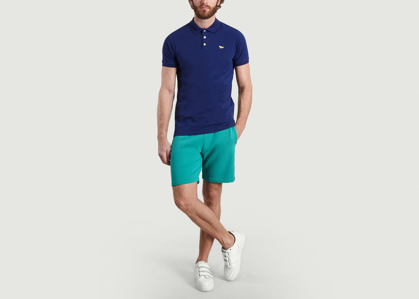 L'exception Short Color Block Menthe Maison Kitsuné