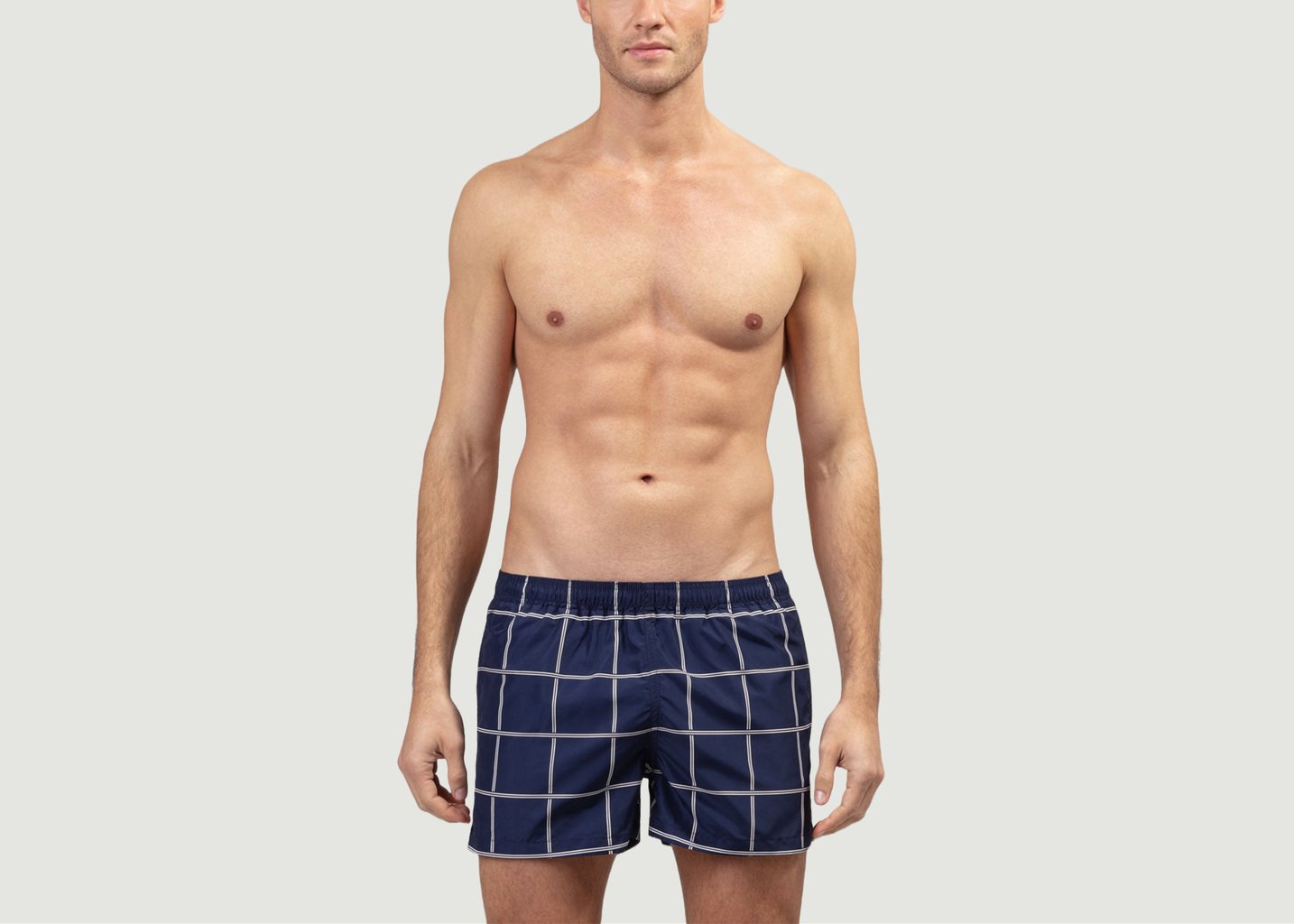 L'exception Short De Bain à Carreaux Bleu Marine Ron Dorff
