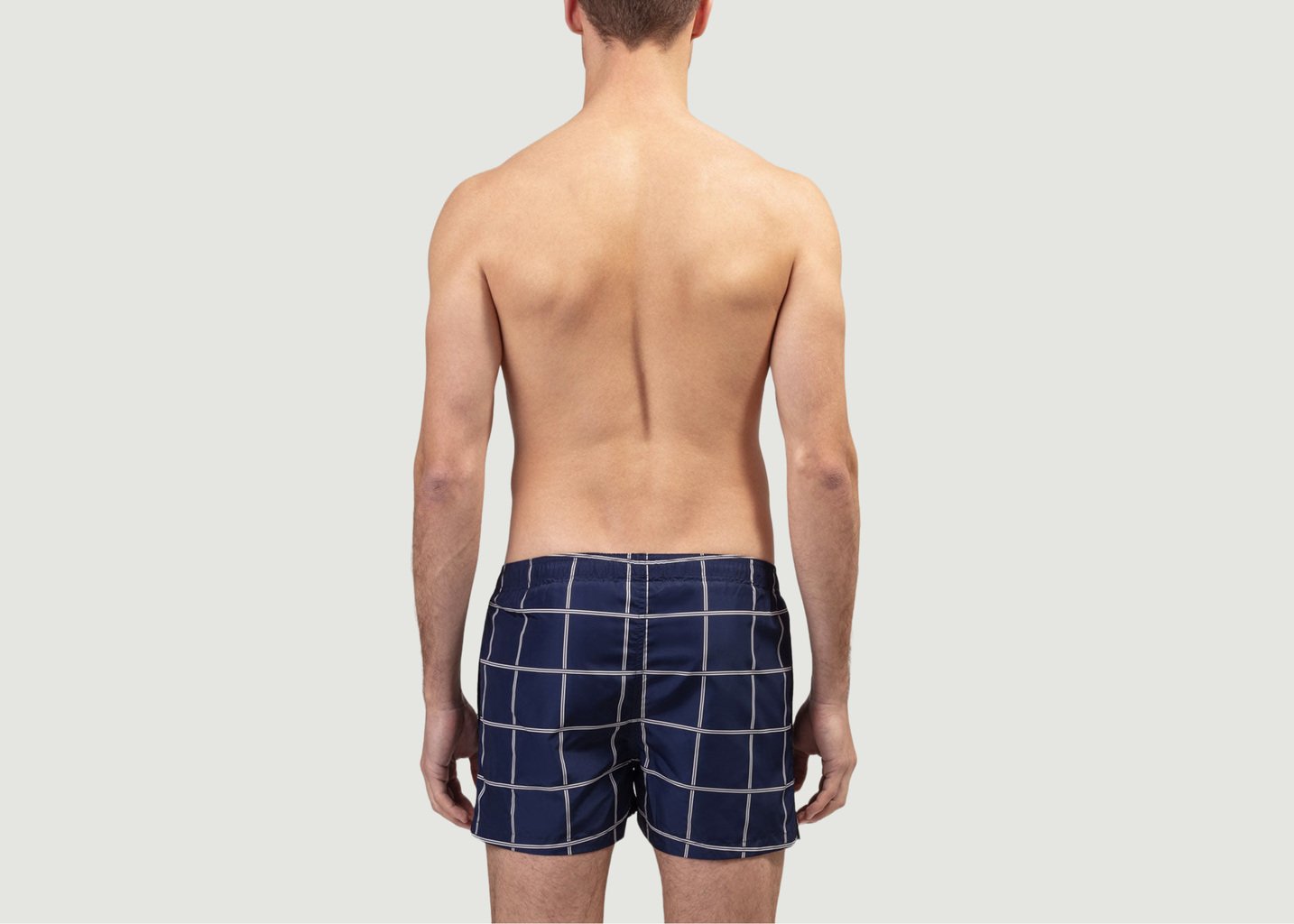 L'exception Short De Bain à Carreaux Bleu Marine Ron Dorff