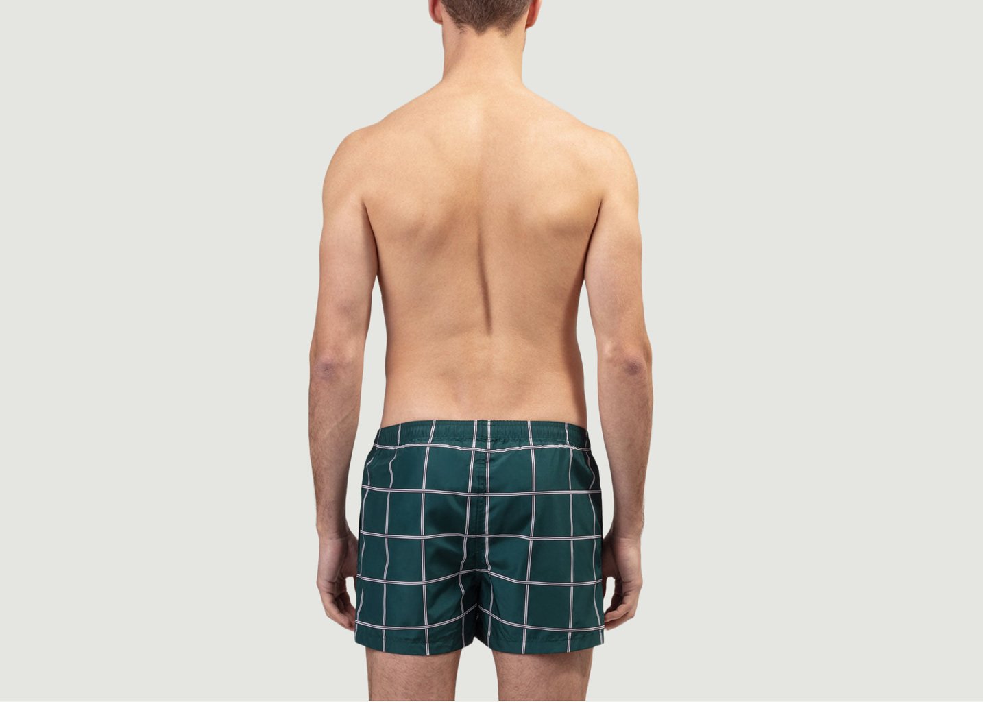 L'exception Short De Bain à Carreaux Vert Sapin Ron Dorff