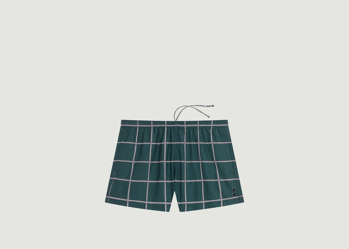 l'exception Short de bain à carreaux Vert Sapin Ron Dorff