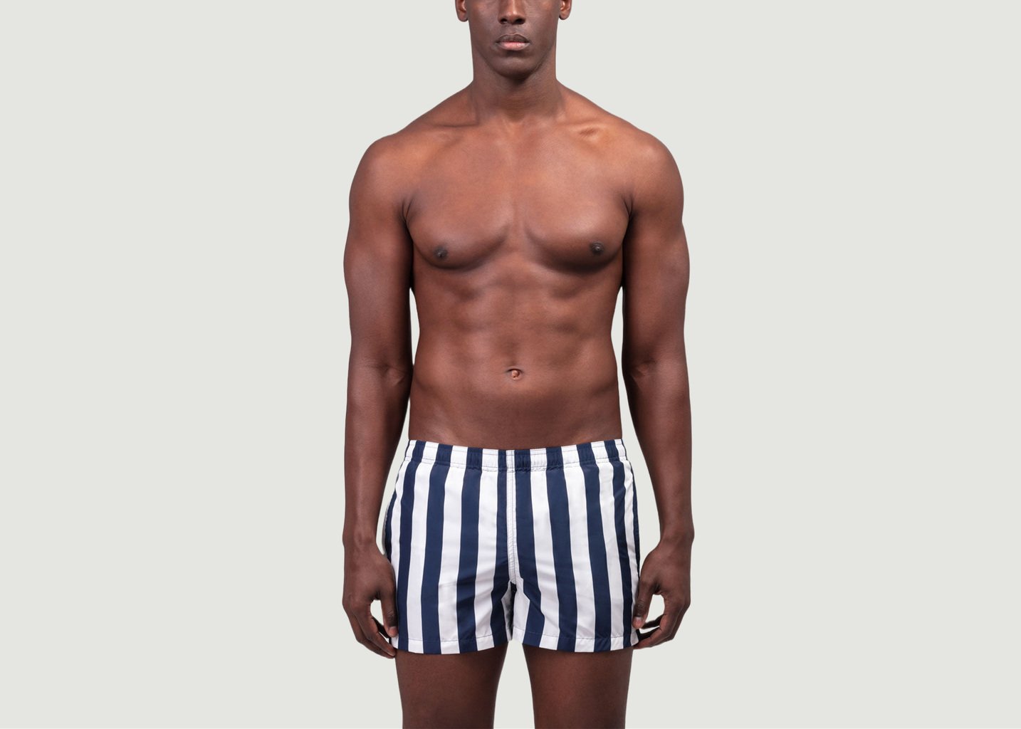 L'exception Short De Bain à Larges Rayures Verticales Multicolore Ron Dorff