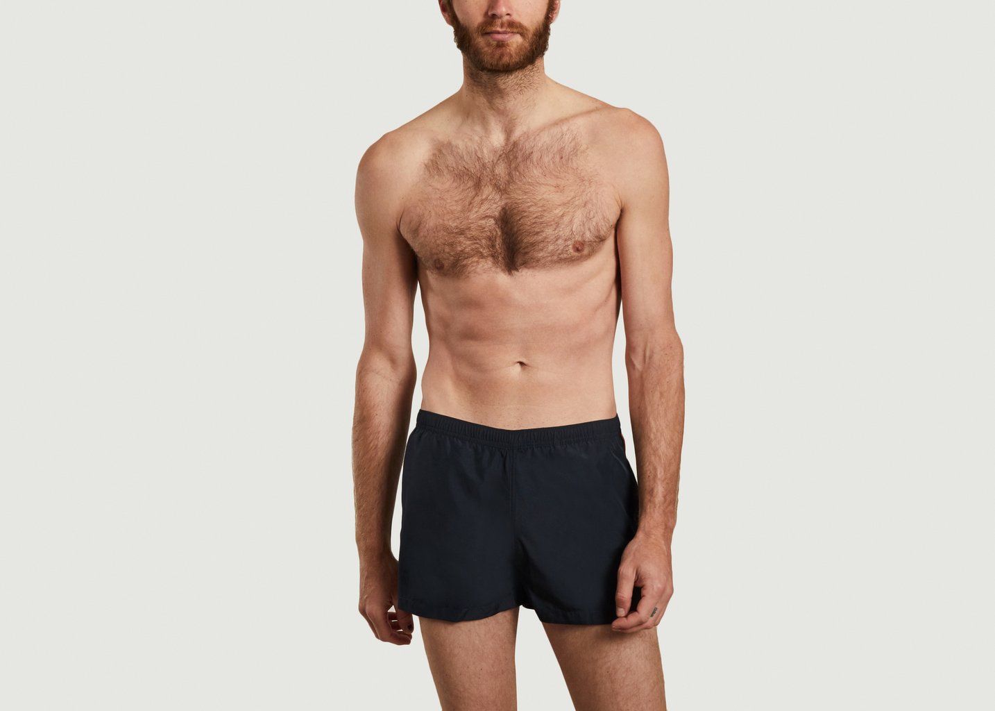 L'exception Short De Bain à Rayures Latéral Bleu Marine Ron Dorff