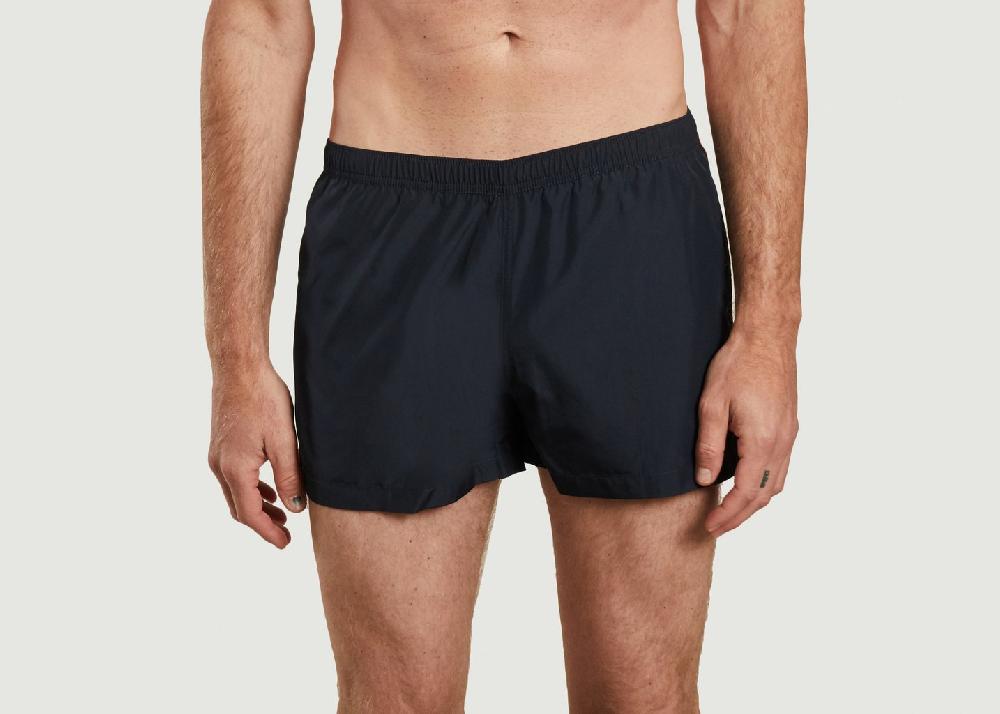 l'exception Short de bain à rayures latéral Bleu Marine Ron Dorff