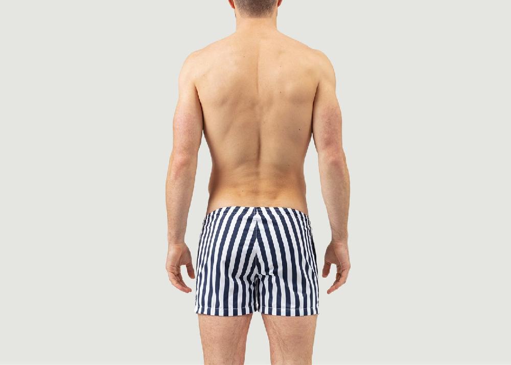 L'exception Short De Bain à Rayures Multicolore Ron Dorff