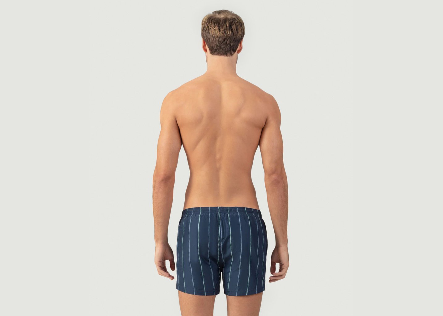 L'exception Short De Bain à Rayures Nordiques Bleu Marine Ron Dorff