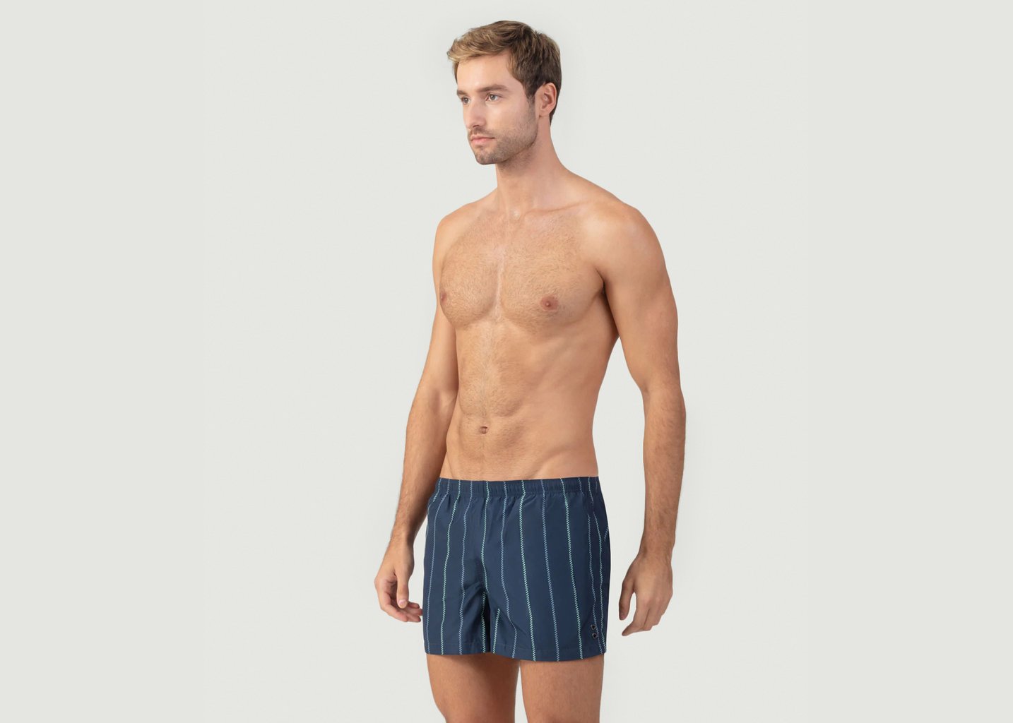 l'exception Short de bain à rayures nordiques Bleu Marine Ron Dorff