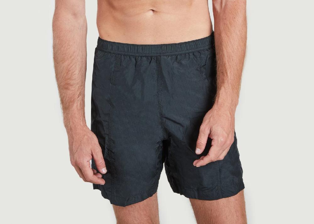 L'exception Short De Bain Ami De Cœur En Toile De Nylon Recyclée Vert Foncé AMI Paris