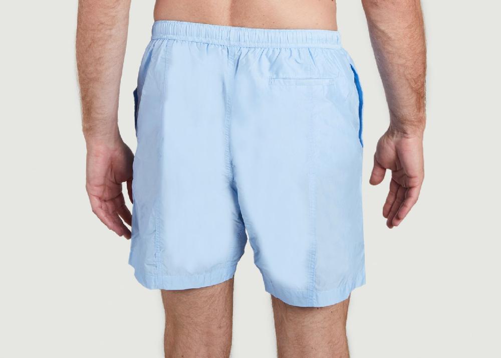 L'exception Short De Bain Ami De Cœur En Toile De Nylon Recyclée Bleu Clair AMI Paris