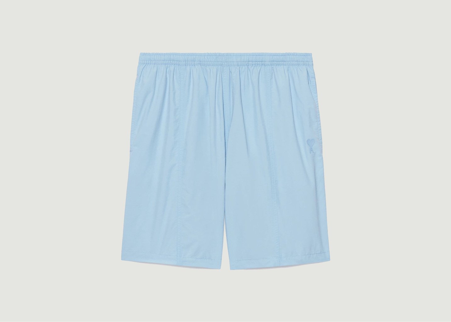 l'exception Short de bain Ami de Cœur en toile de nylon recyclée Bleu Clair AMI Paris
