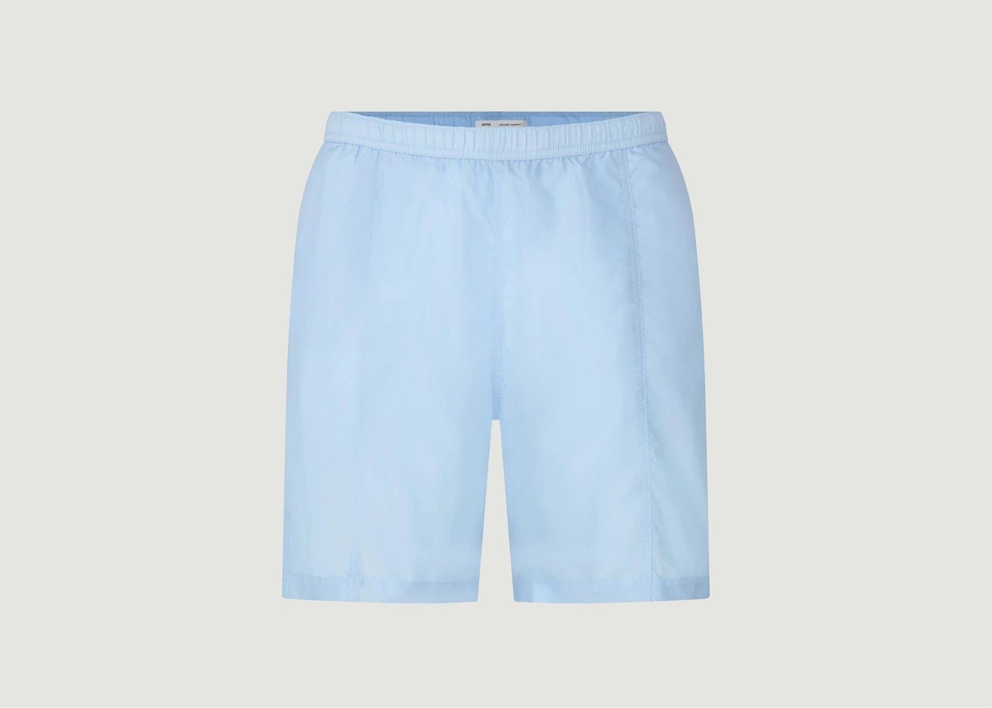l'exception Short De Bain Ami de Cœur en toile de nylon recyclée Bleu Clair AMI Paris