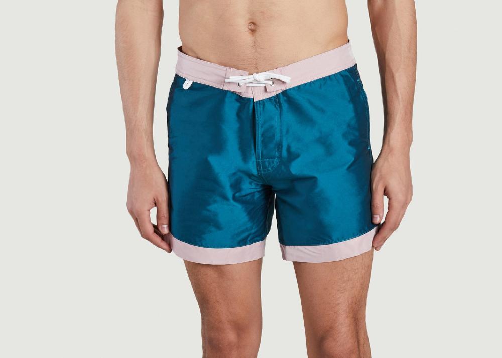l'exception Short de bain bicolore Bleu Pétrole Cuisse de Grenouille
