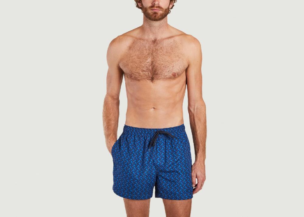 L'exception Short De Bain En Toile Recyclée Mason Bleu Samsoe & Samsoe