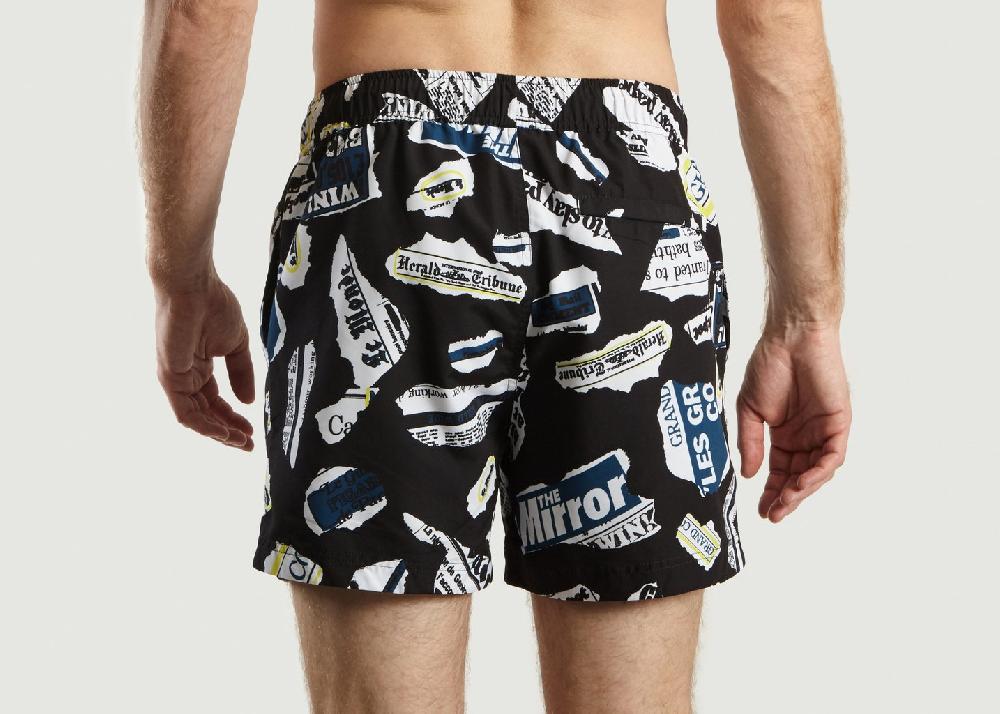 L'exception Short De Bain Imprimé Journaux Mason Multicolore Samsoe & Samsoe