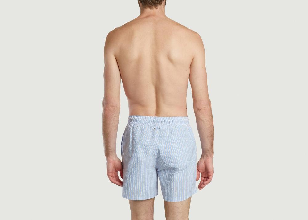 L'exception Short De Bain Seersucker Bleu Clair Gant