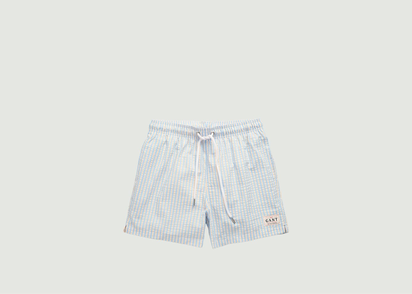 l'exception Short de bain Seersucker Bleu Clair Gant