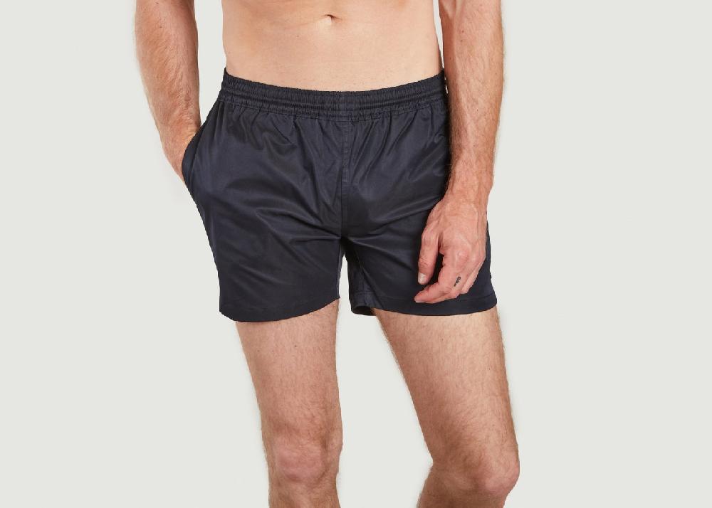 L'exception Short De Sport En Toile Respirante Bleu Marine Ron Dorff