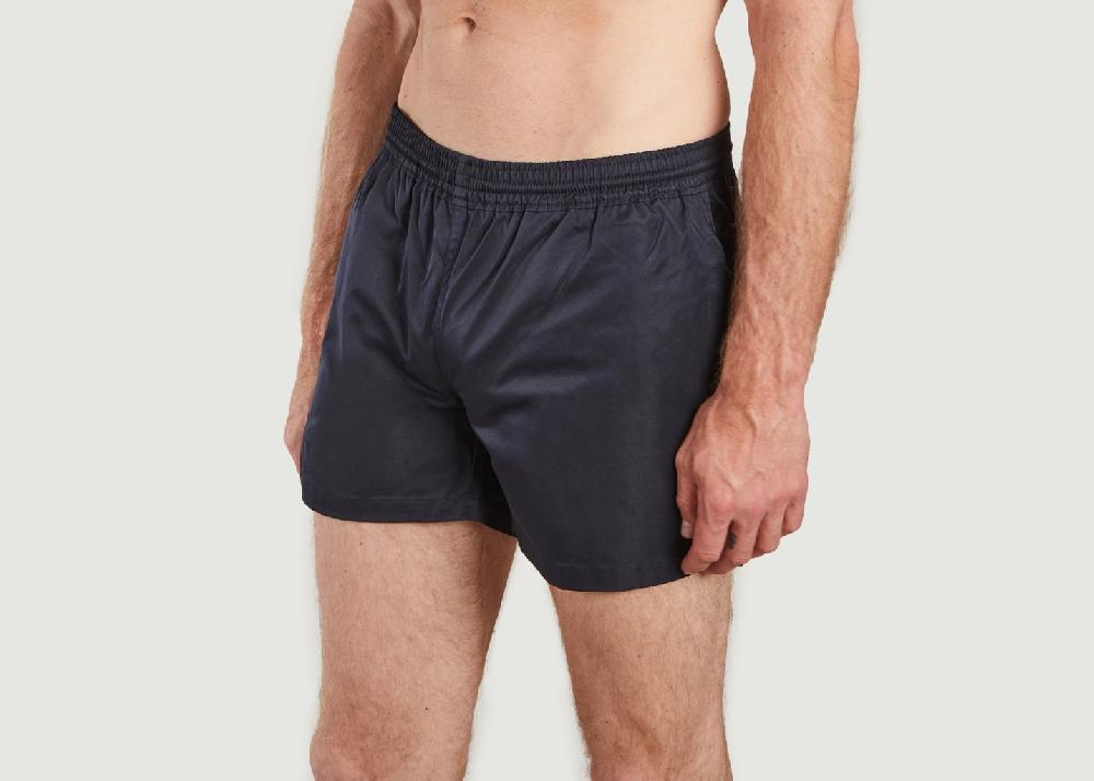 L'exception Short De Sport En Toile Respirante Bleu Marine Ron Dorff