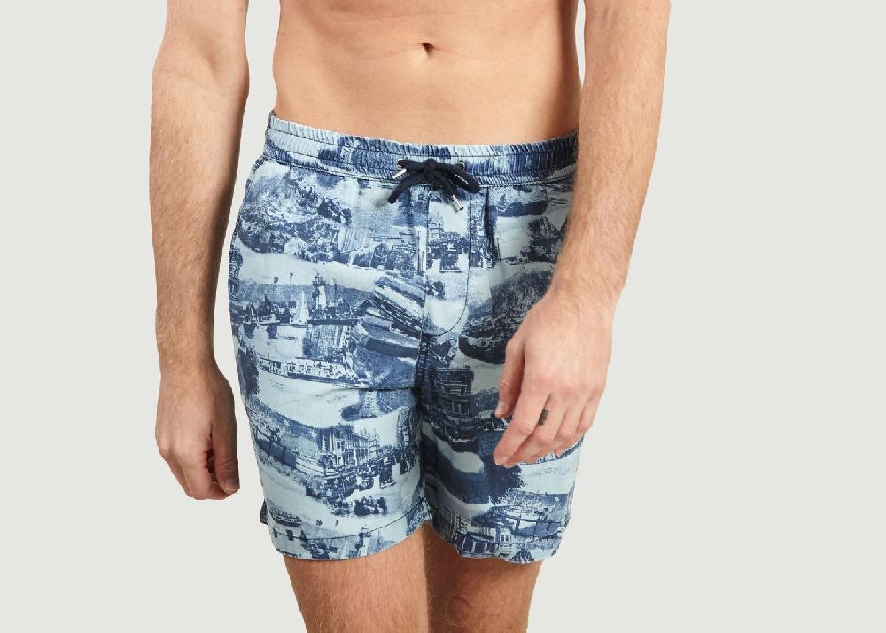 L'exception Short Gregor En Tencel Indigo No Nationality 07
