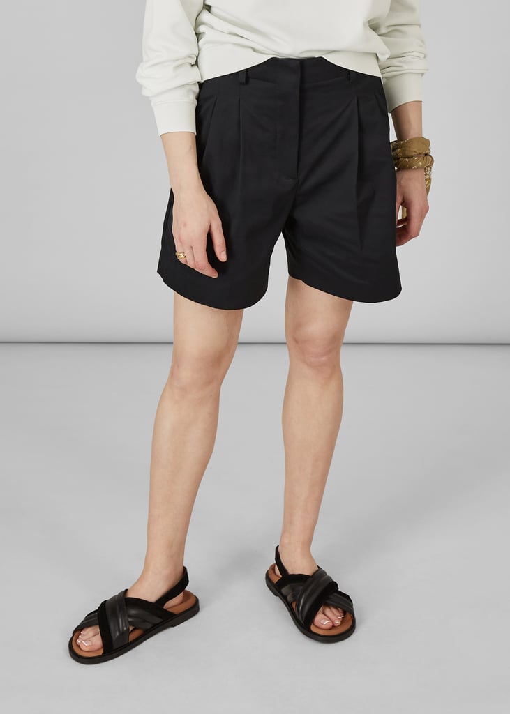 l'exception Short taille haute en twill de coton Noir L'Exception Paris