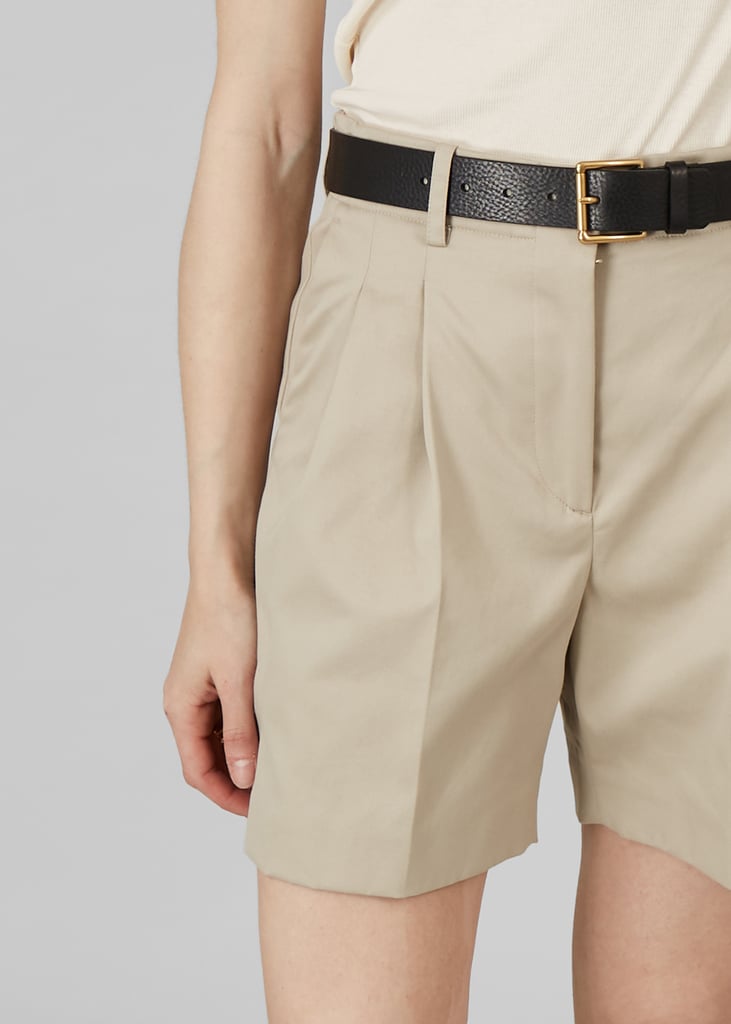 L'exception Short Taille Haute En Twill De Coton Sable L'Exception Paris
