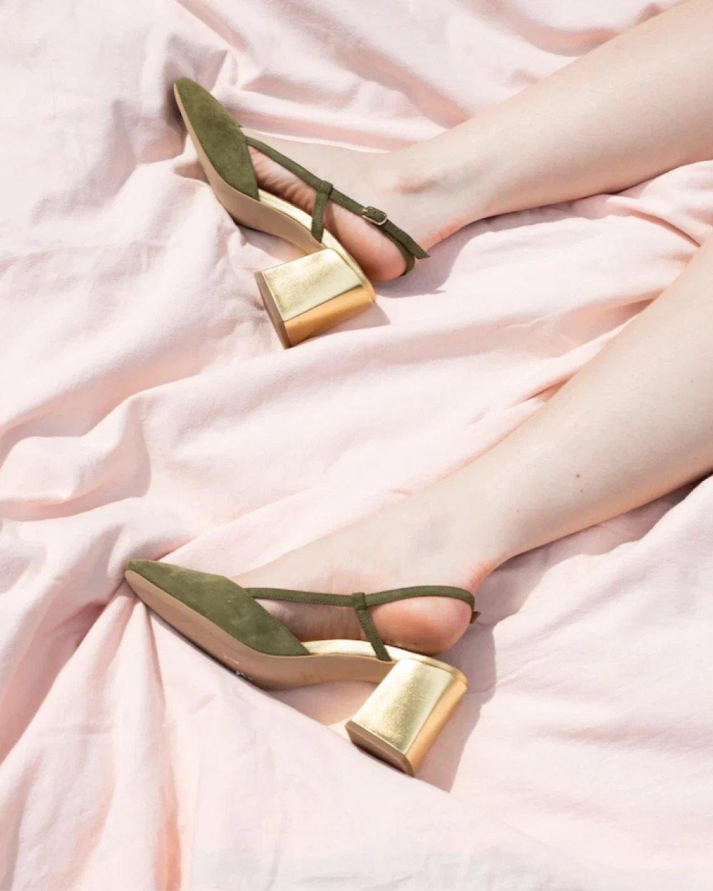 L'exception Slingbacks Fernando Brides Réglables Khaki HUMAYA