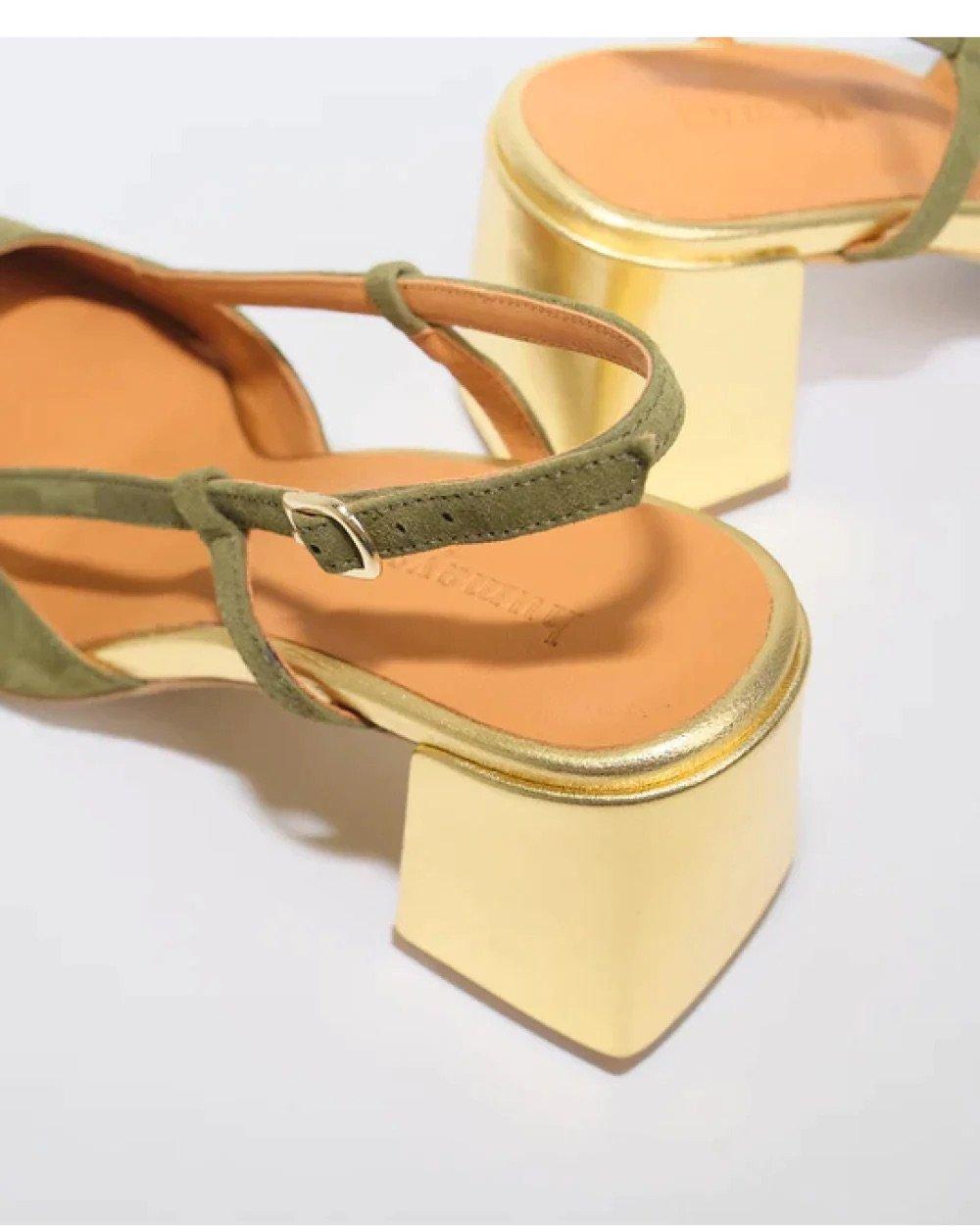 L'exception Slingbacks Fernando Brides Réglables Khaki HUMAYA